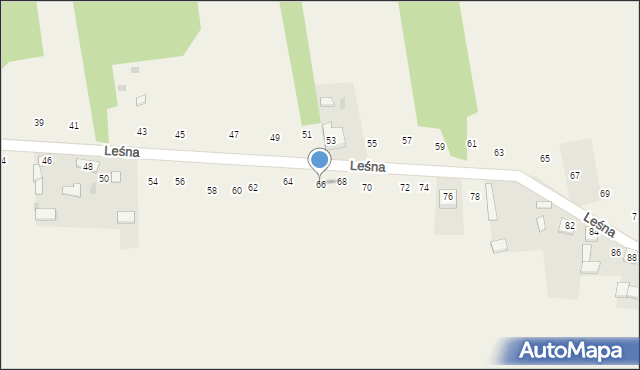 Mzyki, Leśna, 66, mapa Mzyki