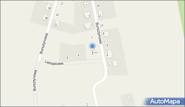 Nekla, Letniskowa, 2, mapa Nekla