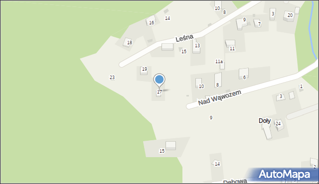 Nielepice, Leśna, 17, mapa Nielepice