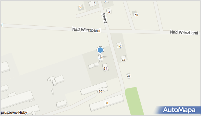 Niepruszewo, Leśna, 32, mapa Niepruszewo