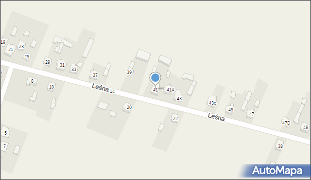 Niwiska Górne, Leśna, 41, mapa Niwiska Górne