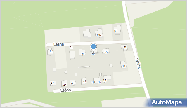 Nochowo, Leśna, 57, mapa Nochowo