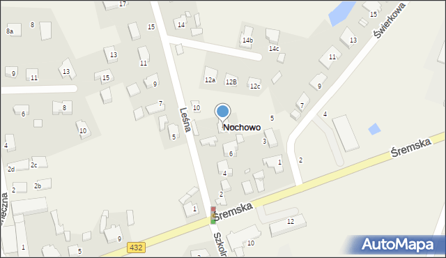 Nochowo, Leśna, 8, mapa Nochowo