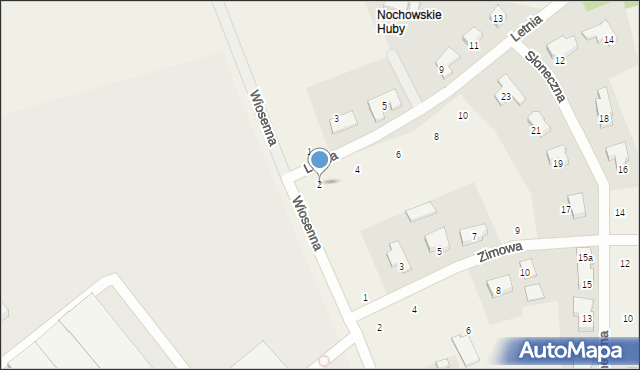 Nochowo, Letnia, 2, mapa Nochowo