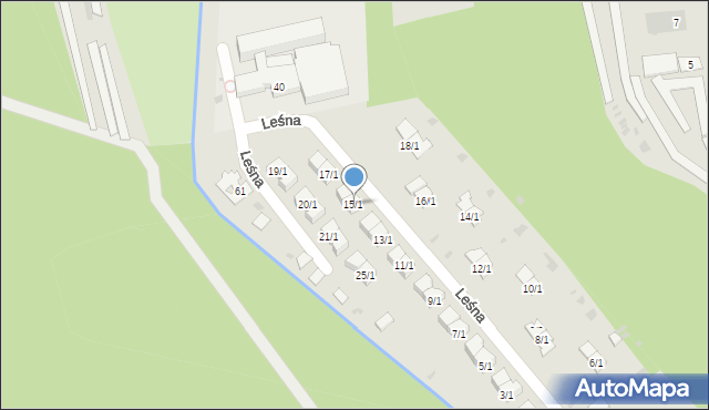 Nowa Dęba, Leśna, 15/1, mapa Nowa Dęba