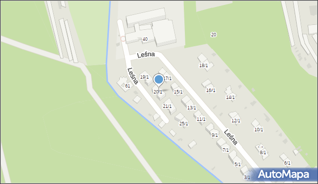 Nowa Dęba, Leśna, 20/1, mapa Nowa Dęba