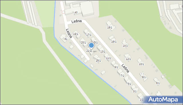 Nowa Dęba, Leśna, 21/2, mapa Nowa Dęba