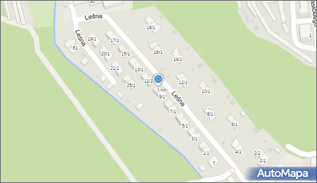 Nowa Dęba, Leśna, 9/2, mapa Nowa Dęba