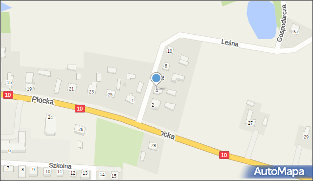 Nowa Góra, Leśna, 4, mapa Nowa Góra