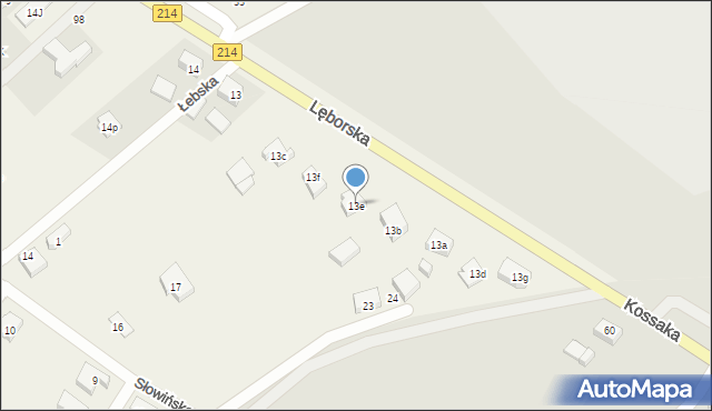 Nowa Wieś Lęborska, Lęborska, 13e, mapa Nowa Wieś Lęborska