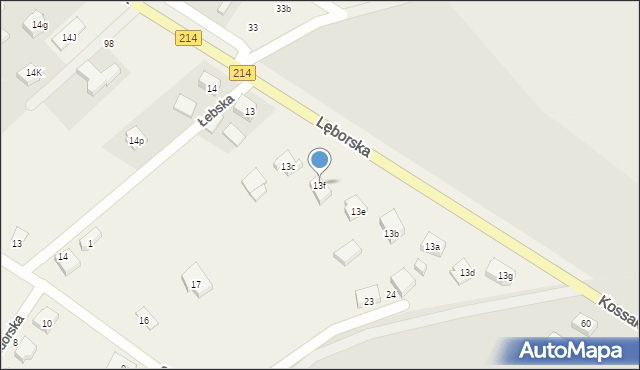 Nowa Wieś Lęborska, Lęborska, 13f, mapa Nowa Wieś Lęborska