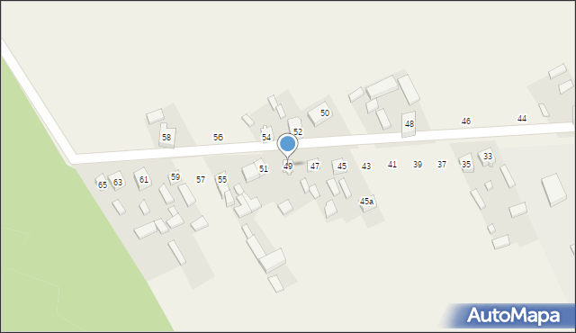 Nowe Gajęcice, Leśna, 49, mapa Nowe Gajęcice