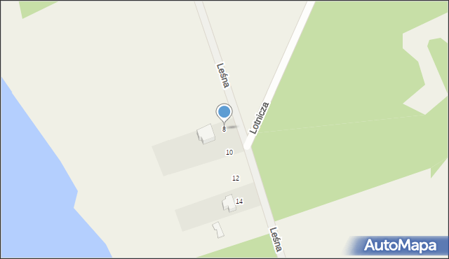 Nowe Kramsko, Leśna, 8, mapa Nowe Kramsko