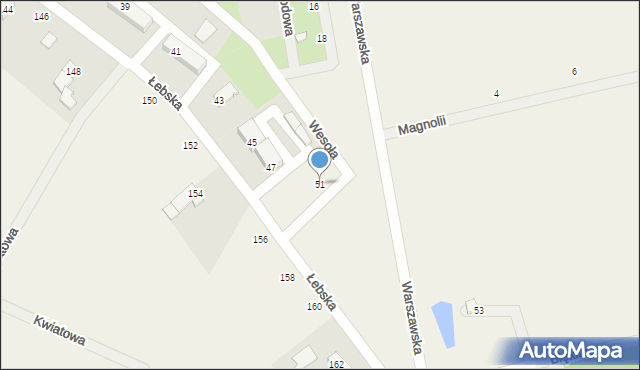 Nowęcin, Łebska, 51, mapa Nowęcin