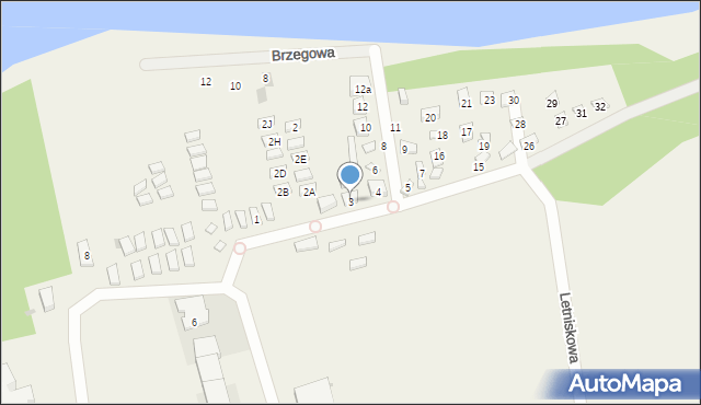 Nowęcin, Letniskowa, 3, mapa Nowęcin