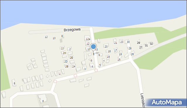 Nowęcin, Letniskowa, 8, mapa Nowęcin