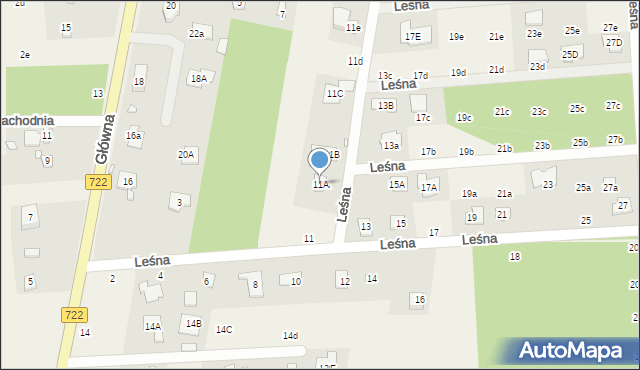 Nowy Prażmów, Leśna, 11A, mapa Nowy Prażmów