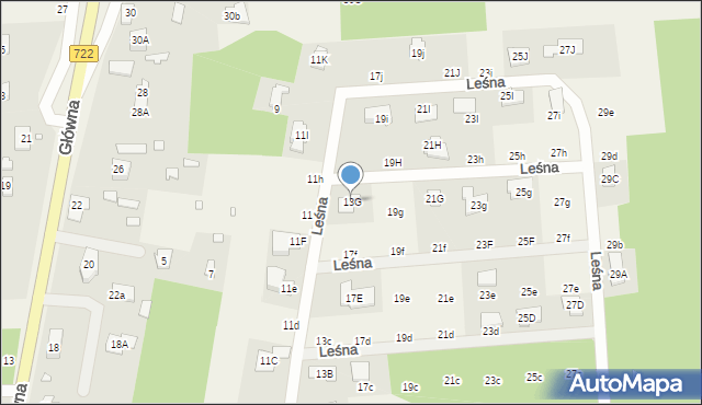 Nowy Prażmów, Leśna, 13G, mapa Nowy Prażmów