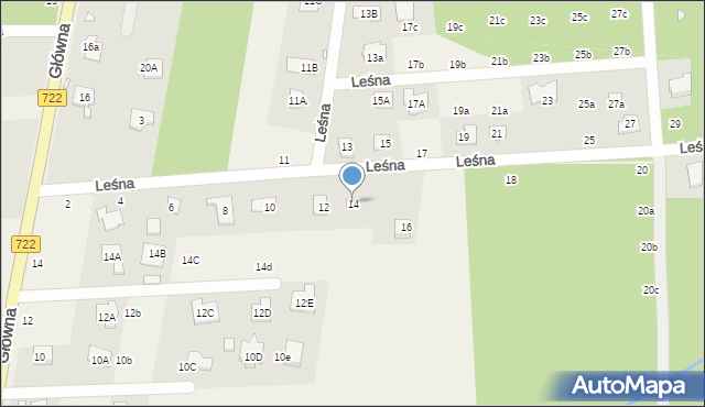 Nowy Prażmów, Leśna, 14, mapa Nowy Prażmów