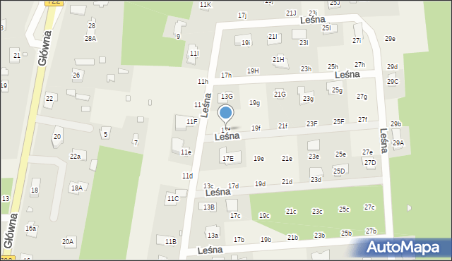 Nowy Prażmów, Leśna, 17f, mapa Nowy Prażmów