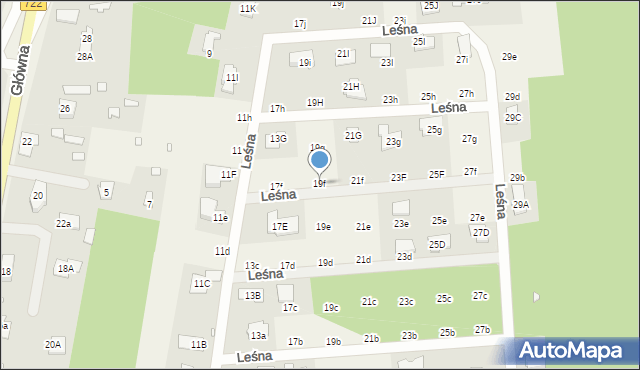 Nowy Prażmów, Leśna, 19f, mapa Nowy Prażmów