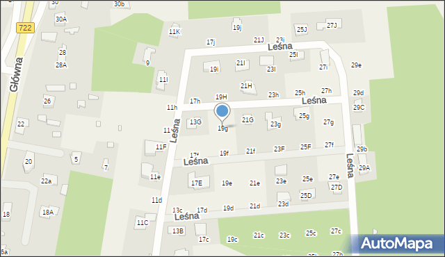 Nowy Prażmów, Leśna, 19g, mapa Nowy Prażmów