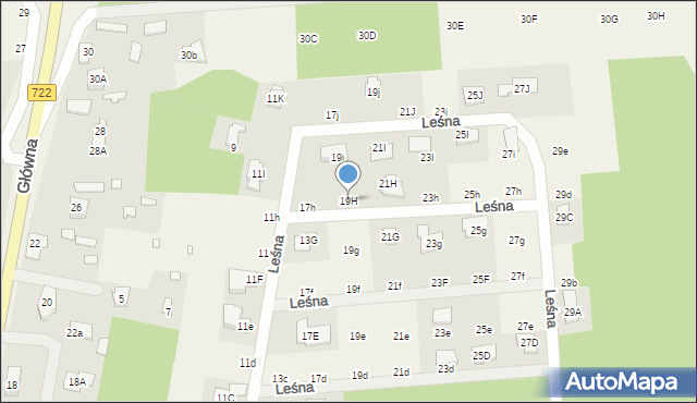 Nowy Prażmów, Leśna, 19H, mapa Nowy Prażmów