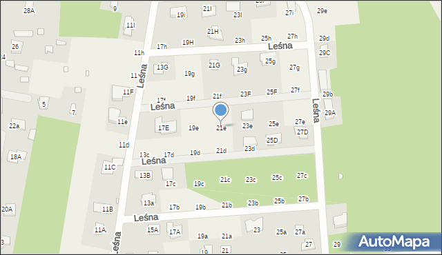 Nowy Prażmów, Leśna, 21e, mapa Nowy Prażmów