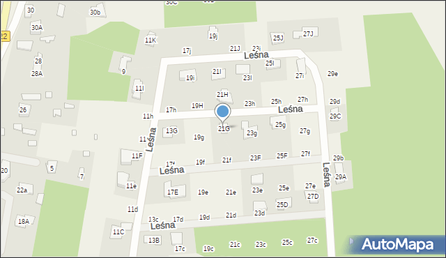 Nowy Prażmów, Leśna, 21G, mapa Nowy Prażmów