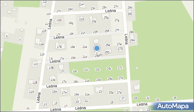 Nowy Prażmów, Leśna, 23d, mapa Nowy Prażmów