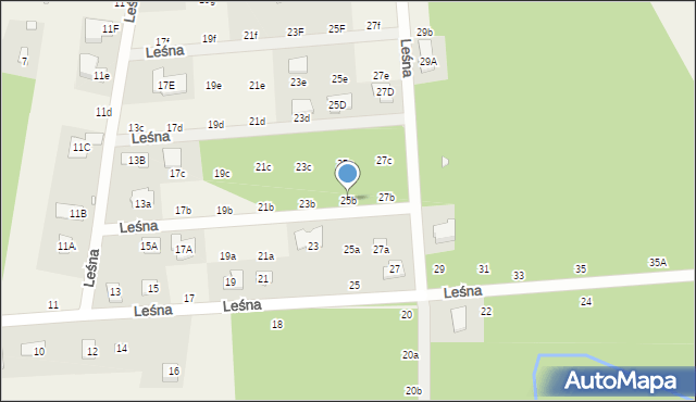 Nowy Prażmów, Leśna, 25b, mapa Nowy Prażmów