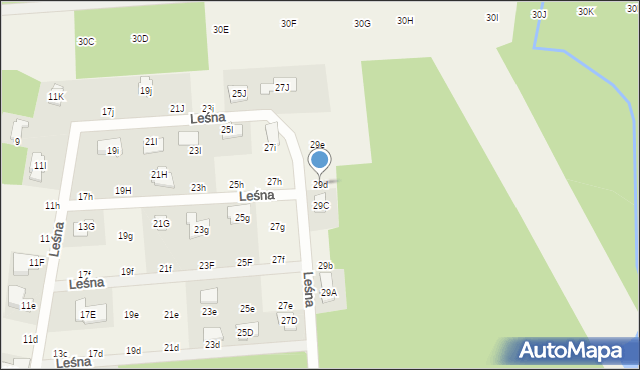 Nowy Prażmów, Leśna, 29d, mapa Nowy Prażmów