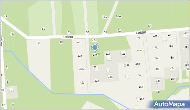 Nowy Prażmów, Leśna, 42e, mapa Nowy Prażmów