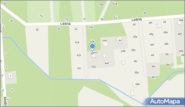 Nowy Prażmów, Leśna, 42f, mapa Nowy Prażmów