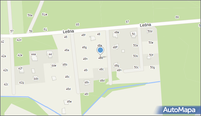 Nowy Prażmów, Leśna, 48b, mapa Nowy Prażmów