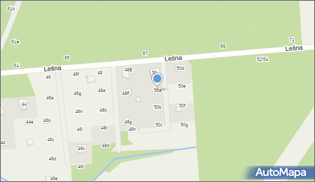 Nowy Prażmów, Leśna, 50a, mapa Nowy Prażmów