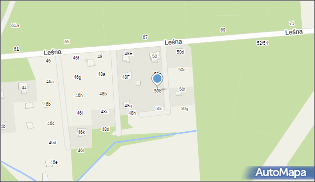 Nowy Prażmów, Leśna, 50b, mapa Nowy Prażmów