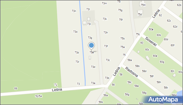 Nowy Prażmów, Leśna, 73e, mapa Nowy Prażmów