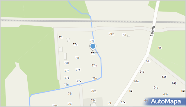 Nowy Prażmów, Leśna, 77l, mapa Nowy Prażmów