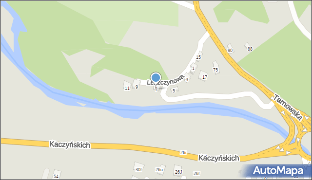 Nowy Sącz, Leszczynowa, 7, mapa Nowego Sącza