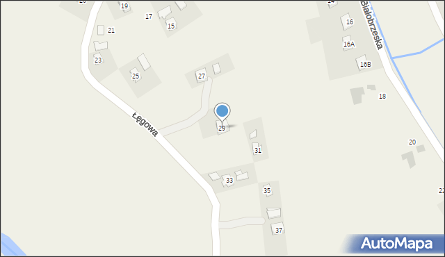 Odrzykoń, Łęgowa, 29, mapa Odrzykoń
