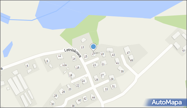 Ogonki, Letniskowa, 17, mapa Ogonki