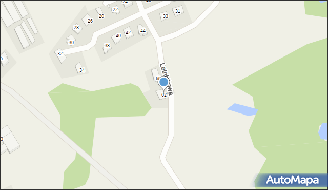 Ogonki, Letniskowa, 62, mapa Ogonki