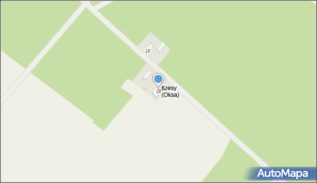 Oksa, Leśna, 19, mapa Oksa