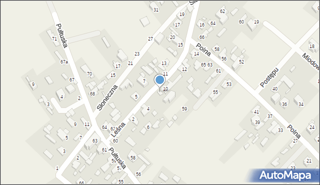 Okuniew, Leśna, 8, mapa Okuniew