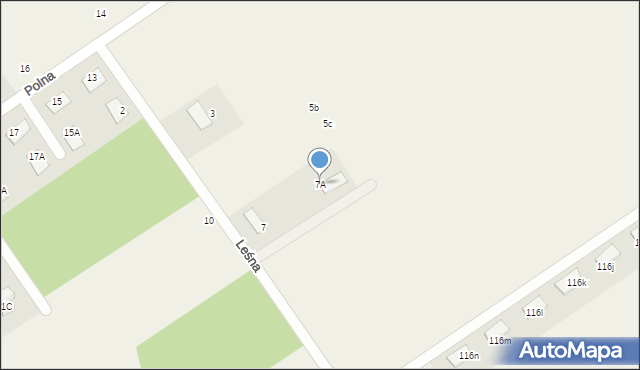 Olszewnica Stara, Leśna, 7A, mapa Olszewnica Stara