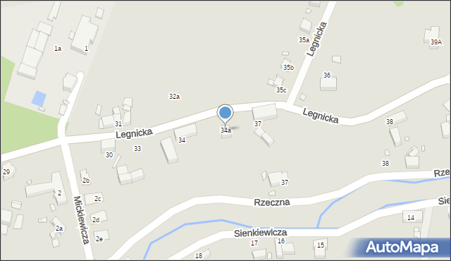 Olszyna, Legnicka, 34a, mapa Olszyna