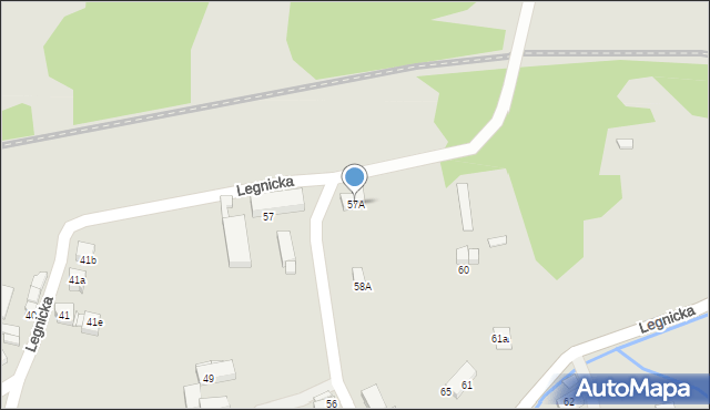 Olszyna, Legnicka, 57A, mapa Olszyna