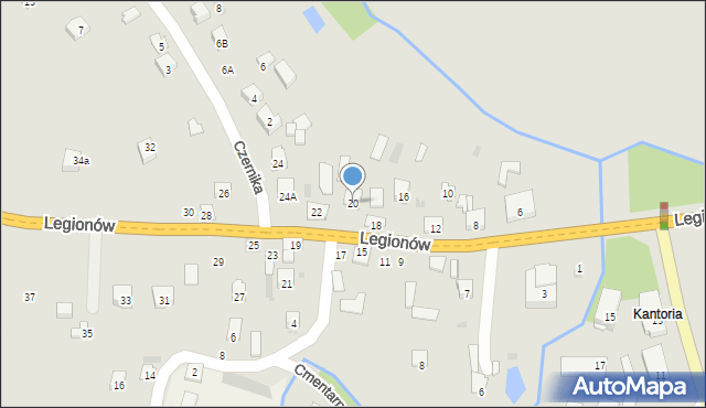 Opatów, Legionów, 20, mapa Opatów