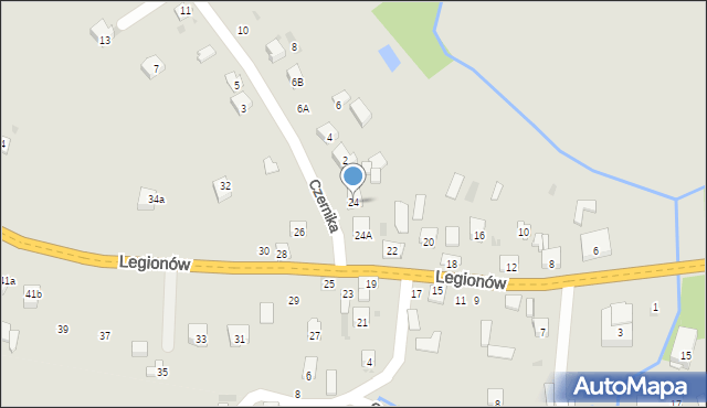 Opatów, Legionów, 24, mapa Opatów